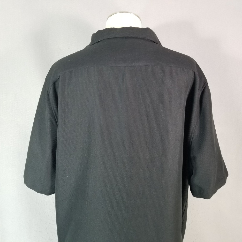 Batik Bay shirt men's 2XL XXL black embroidered Camp Lounge Hawaiian - Picture 8 of 11